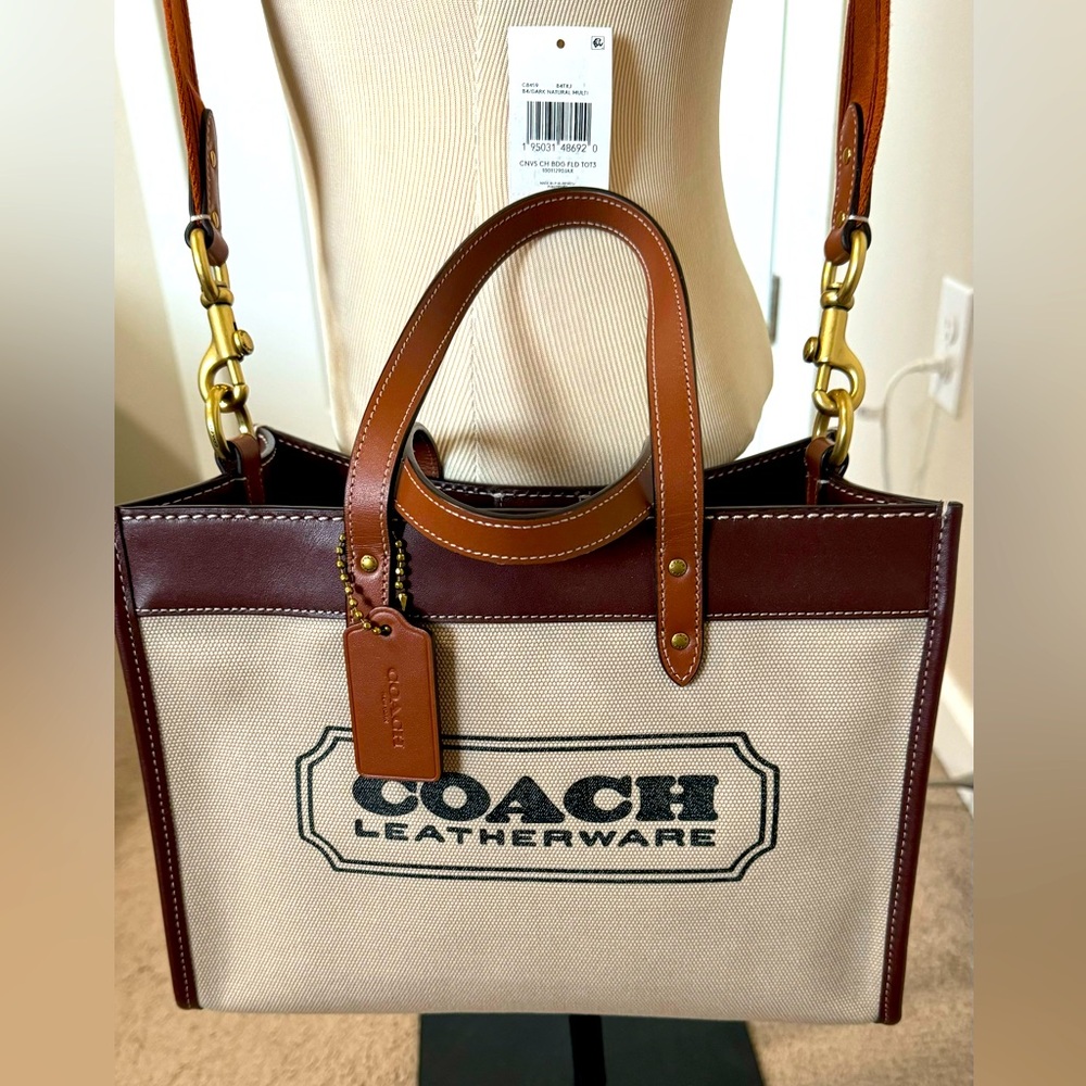 COACH Field Tote 30 with Coach Badge